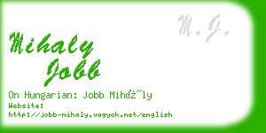 mihaly jobb business card